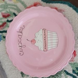 Pink Kohl's Valentine Birthday Cupcake 8" Plate